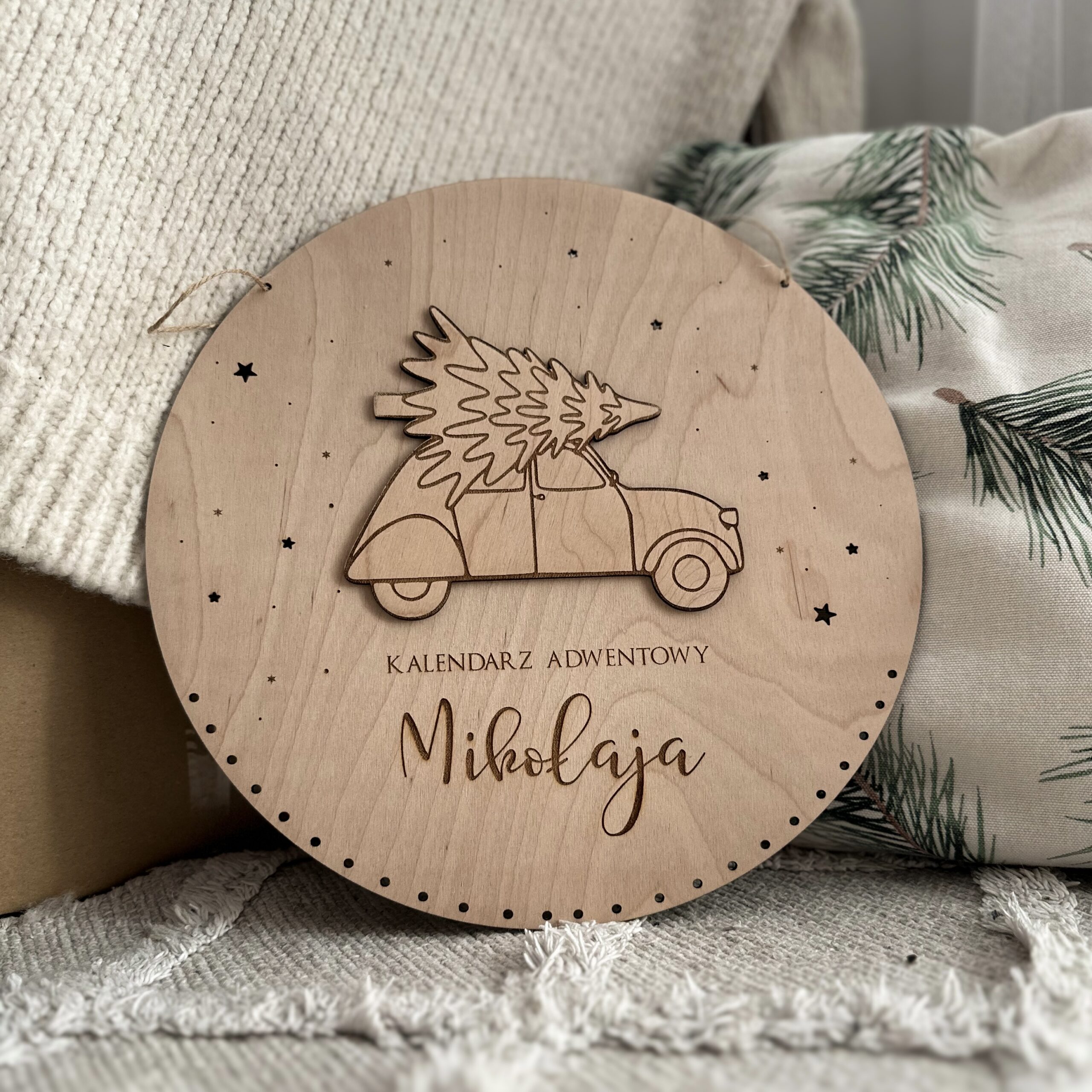 Kalendarz adwentowy świąteczny samochód