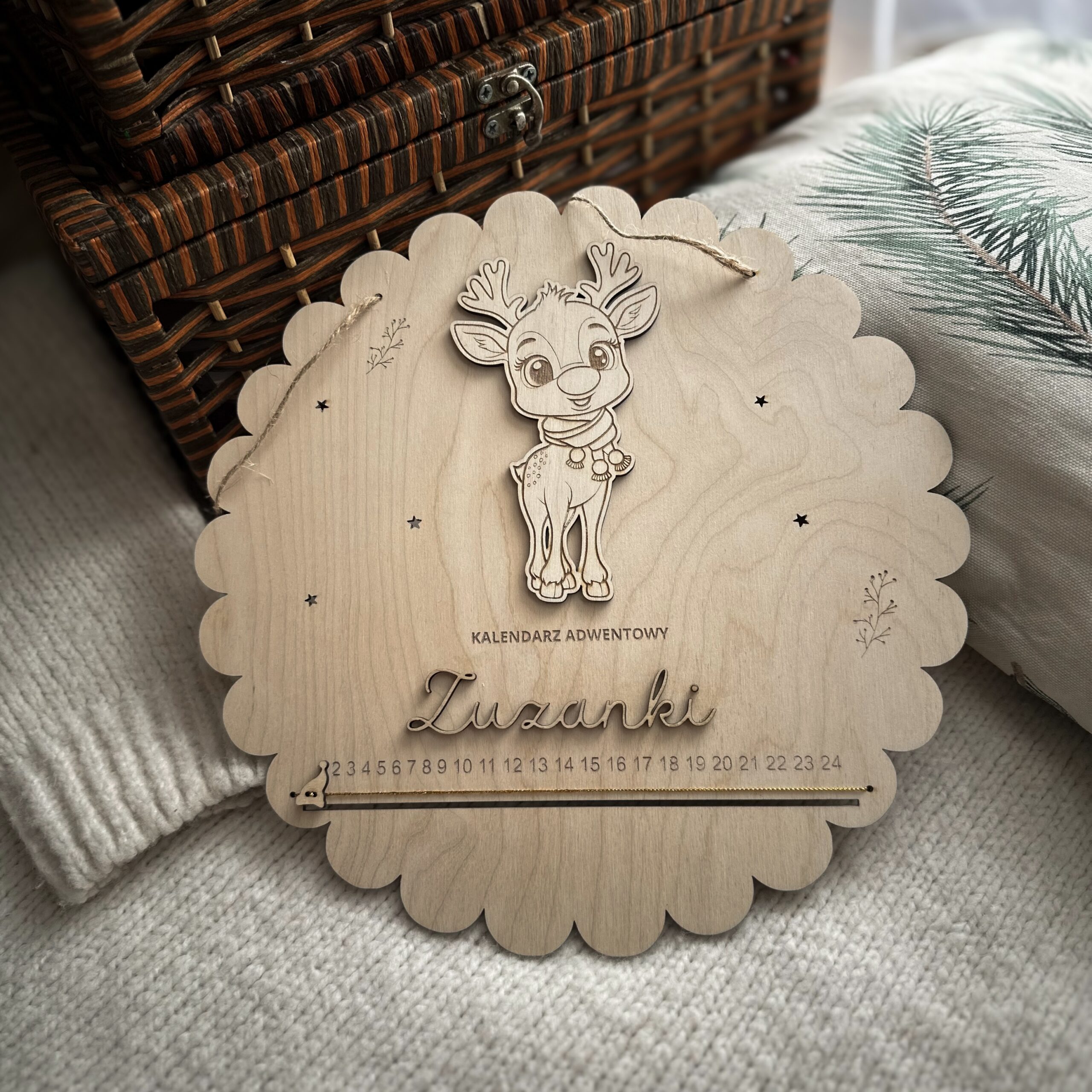 Kalendarz adwentowy świąteczny renifer